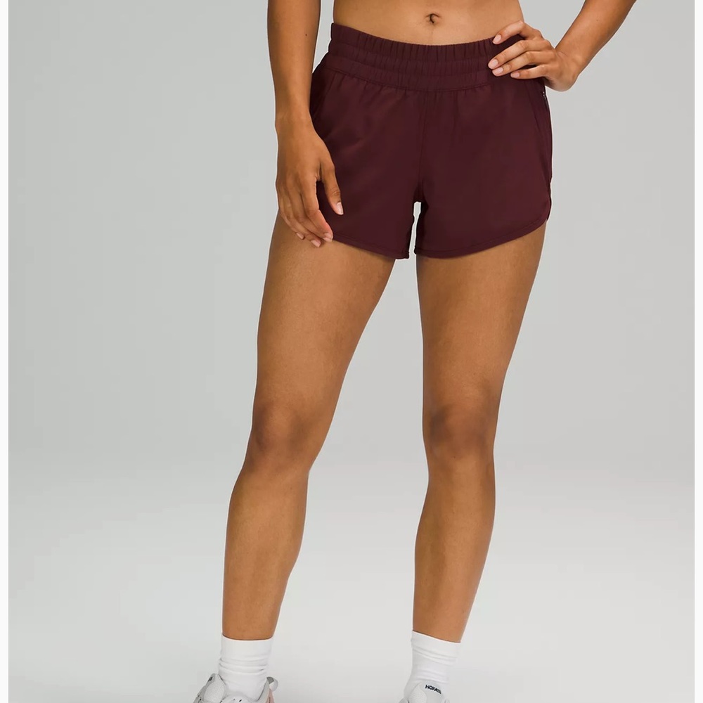 Lululemon Athletics Tracker Shorts 4” Maroon 4
